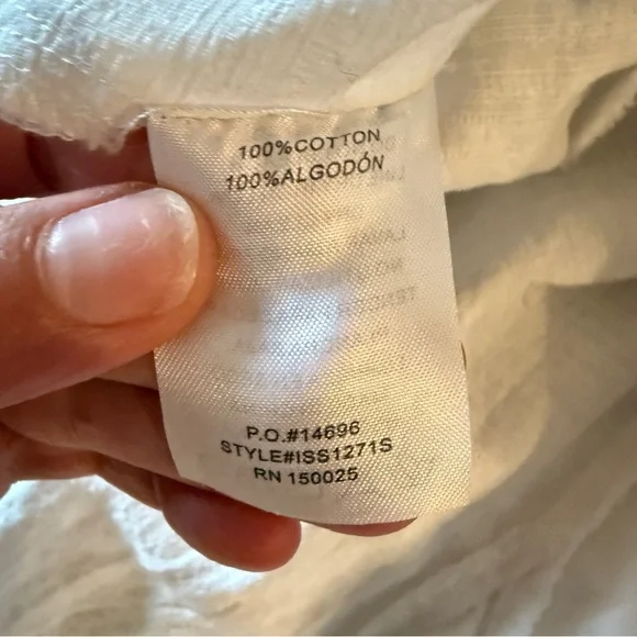 Jacquie The Label Pleated Crisp Cotton Skirt in White sz Medium - Picture 7 of 7